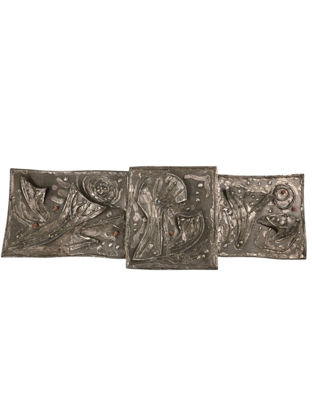 Abstract Mid Century Metal Wall Art Sculpture Duane Johnson Wildweed CO 27 Inch